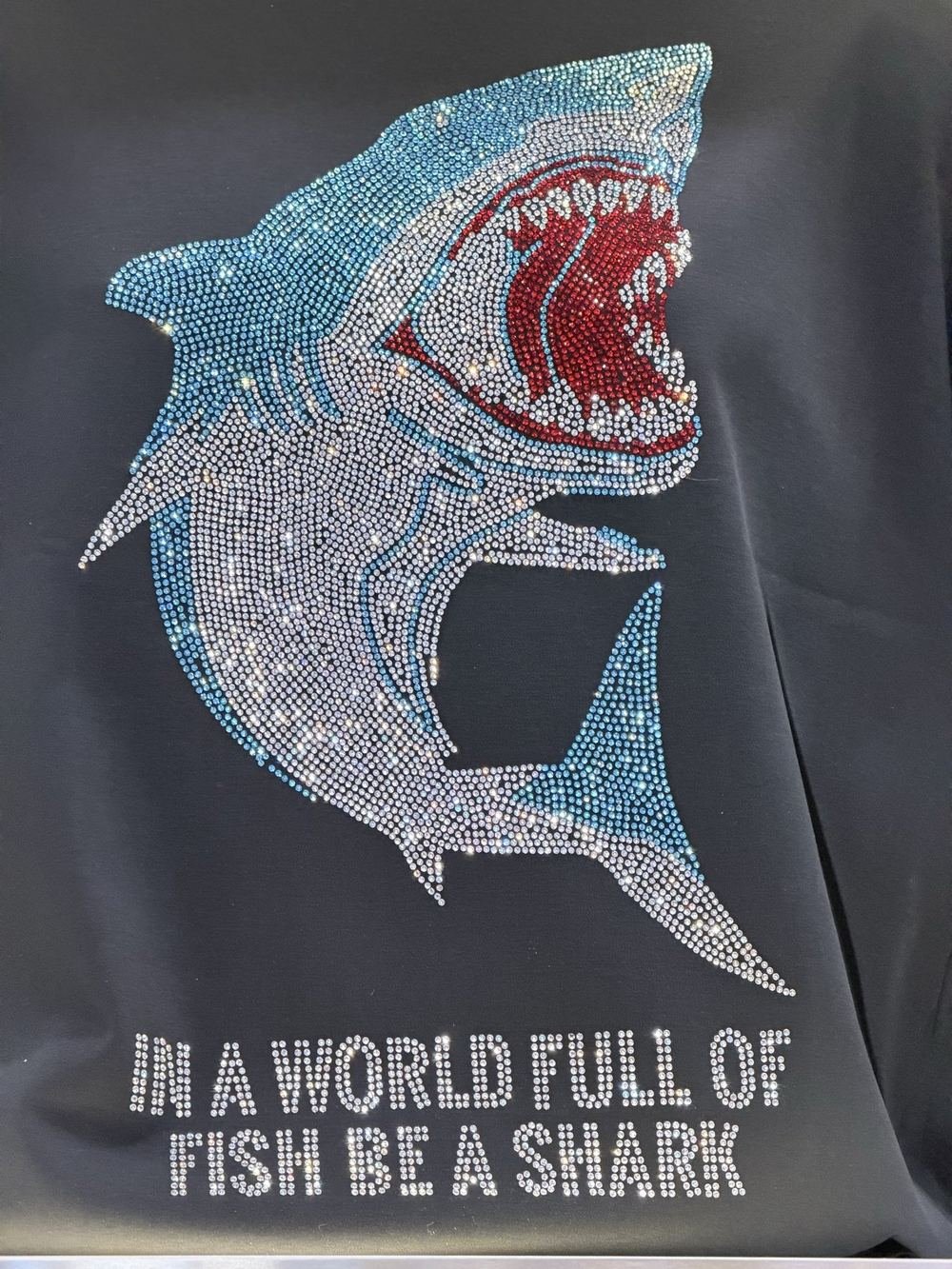 Crystal shark hoodie