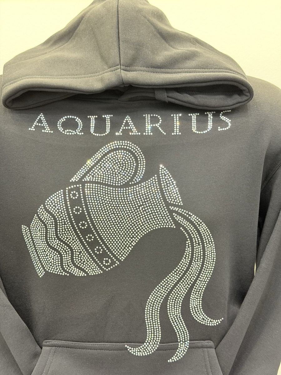Aquarius crystal hoodie