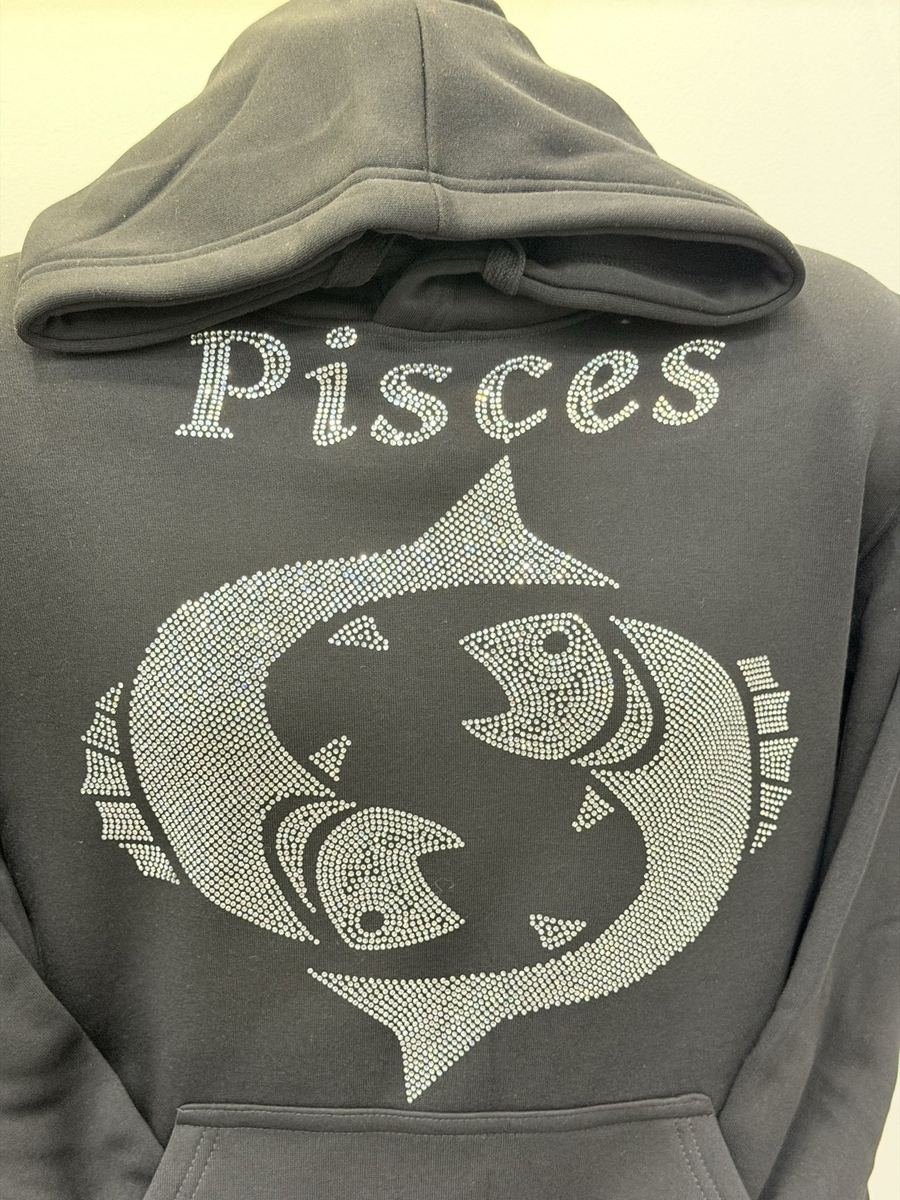 Pisces crystal hoodie