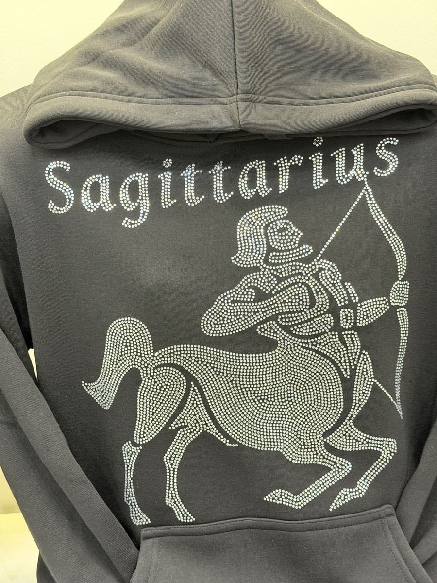 Sagittarius crystal hoodie